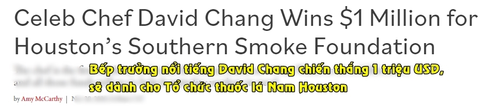  
Bài đăng về chiến thắng của David Chang trên trang Houston. (Ảnh chụp màn hình)