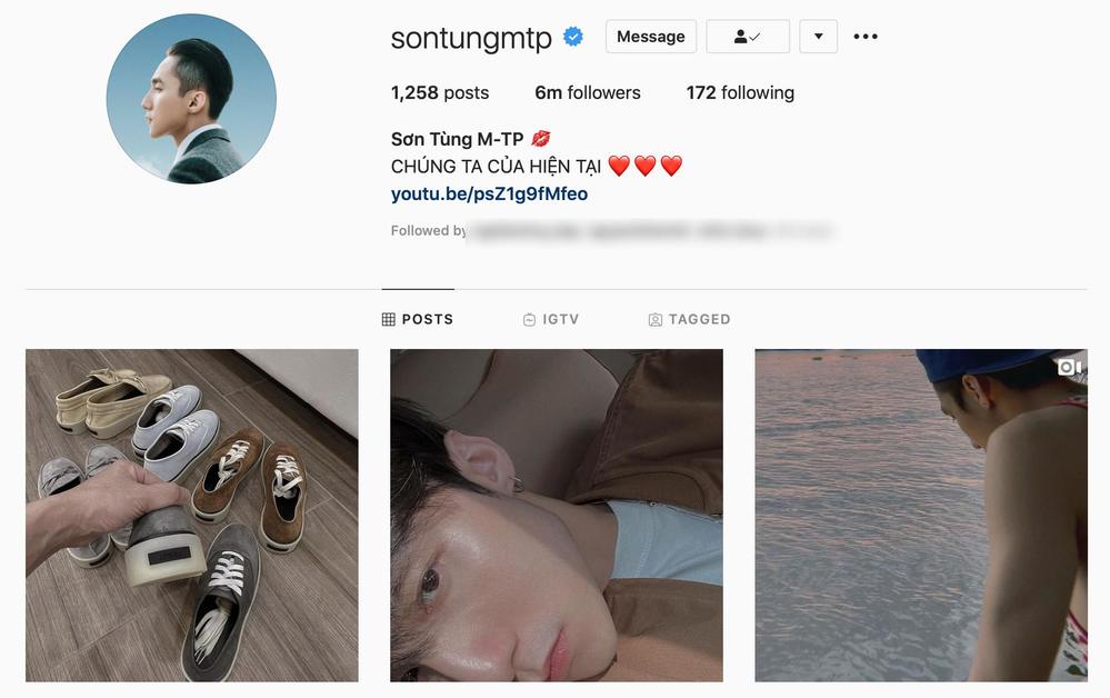  
Tài khoản Instagram của Sơn Tùng chạm mốc mới về số lượng người theo dõi. (Ảnh: Chụp màn hình)