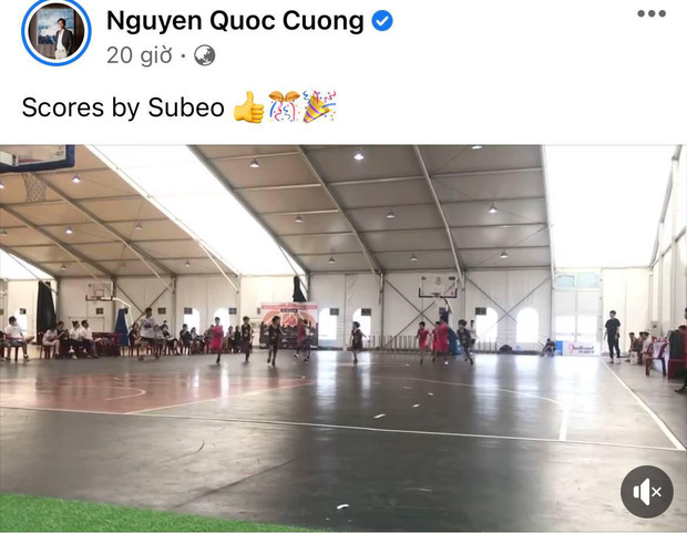  
Cường Đô La cũng đăng tải clip xem Subeo thi đấu. Ảnh: Chụp màn hình