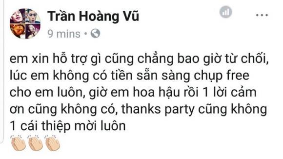  
Milor Trần từng bức xúc tố Hương Giang vô ơn (Ảnh: Chụp màn hình).