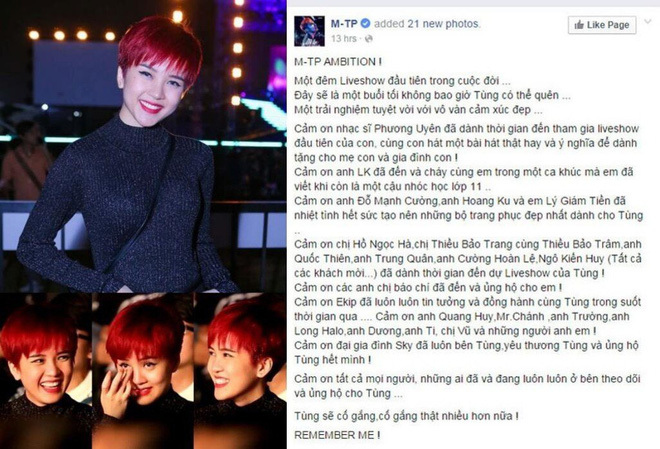 
Cô nàng rơi nước mắt khi xem concert và được nhắc tên trong bài cảm ơn của Sơn Tùng. (Ảnh: Facebook)