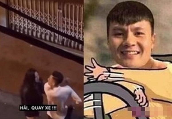  
Quang Hải bị chế ảnh vụ chàng trai bị bạn gái cắm sừng. (Ảnh: FB AQ)