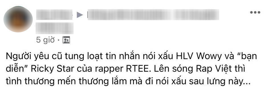  
Cư dân mạng truyền nhau đoạn tin nhắn được cho là nói xấu HLV và thí sinh Rap Việt của R.Tee. (Ảnh: Chụp màn hình).