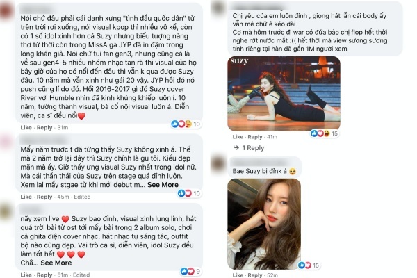  
Nhan sắc của Suzy cũng được netizen hết lời khen ngợi. (Ảnh: Chụp màn hình)