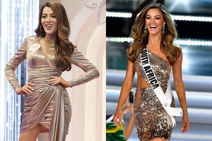  
Có khá nhiều nét tượng đồng giữa Trần Đài và  Miss Universe 2017 Demi - Ảnh Thanh niên
