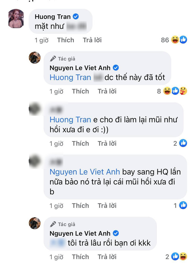  
Vợ cũ Việt Anh - Hương Trần cũng ngỡ ngàng trước nhan sắc của nam diễn viên. Ảnh: Chụp màn hình
