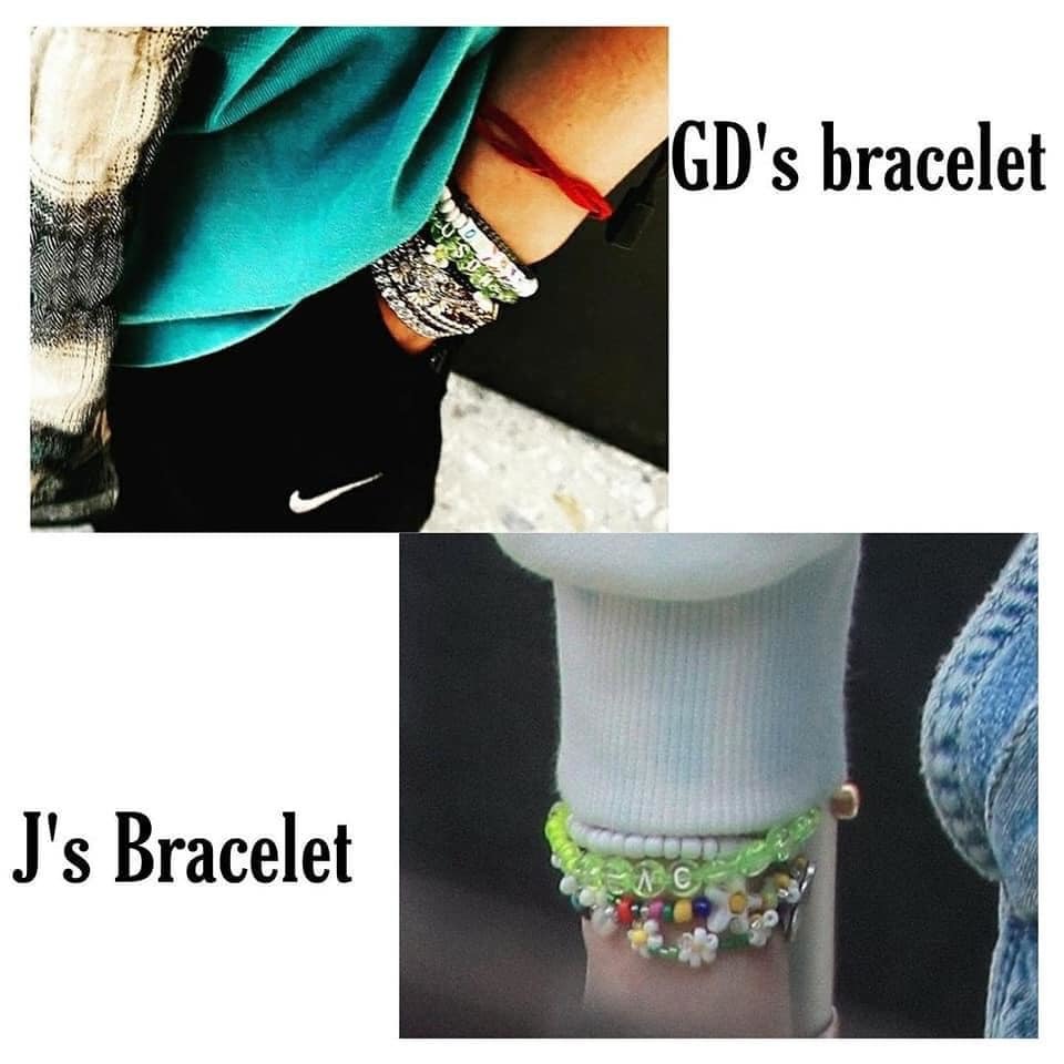 
Chiếc vòng đôi đặc biệt của GD và Jennie. (Ảnh: Twitter)