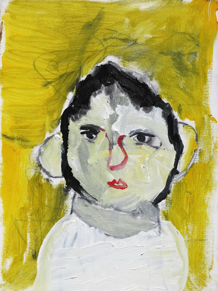  
Bức tranh đầu tiên Xèo Chu vẽ chính mình năm 4 tuổi. (Ảnh: VnExpress)