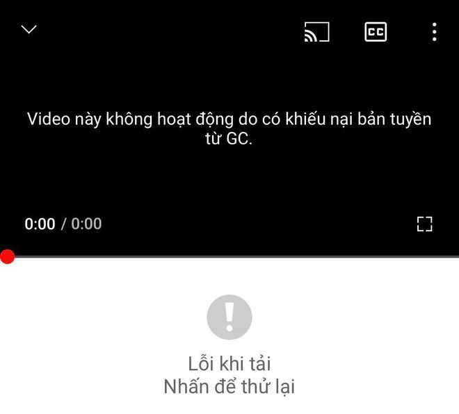  
MV Chúng Ta Của Hiện Tại "bay màu" khỏi YouTube. (Ảnh: Chụp màn hình)