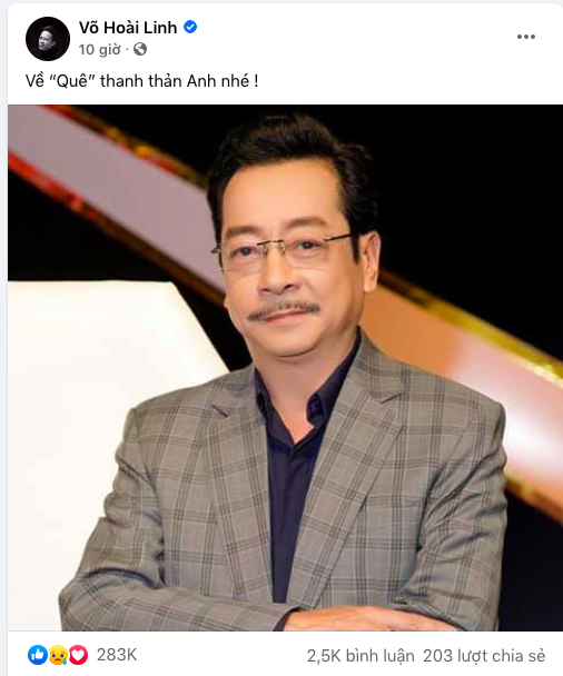Hoài Linh đau lòng tiễn biệt NSND Hoàng Dũng