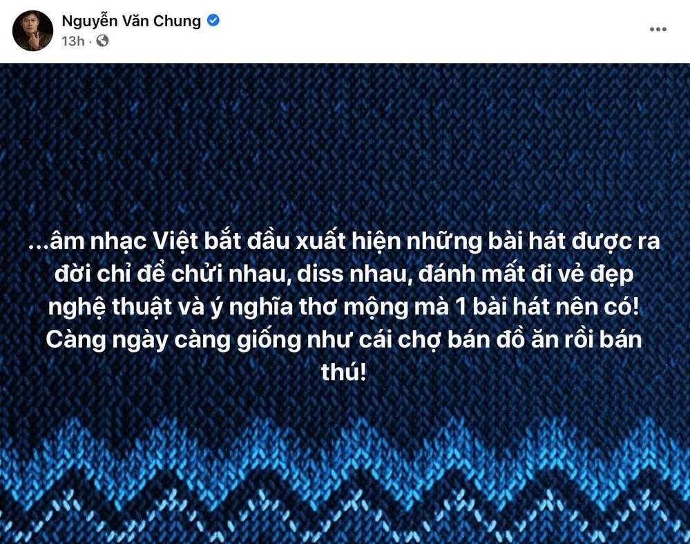  
Nhạc sĩ Nguyễn Văn Chung nêu quan điểm về âm nhạc Việt. (Ảnh: Chụp màn hình)