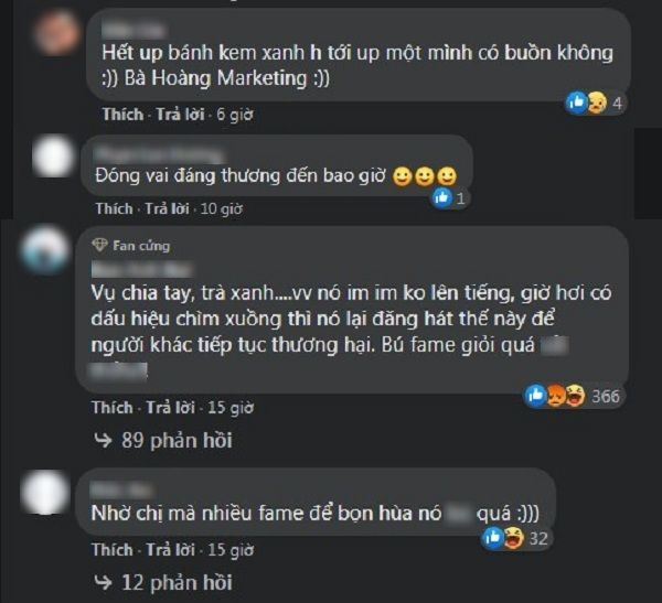 Những bình luận ném đá Thiều Bảo Trâm. (Ảnh: Chụp màn hình)