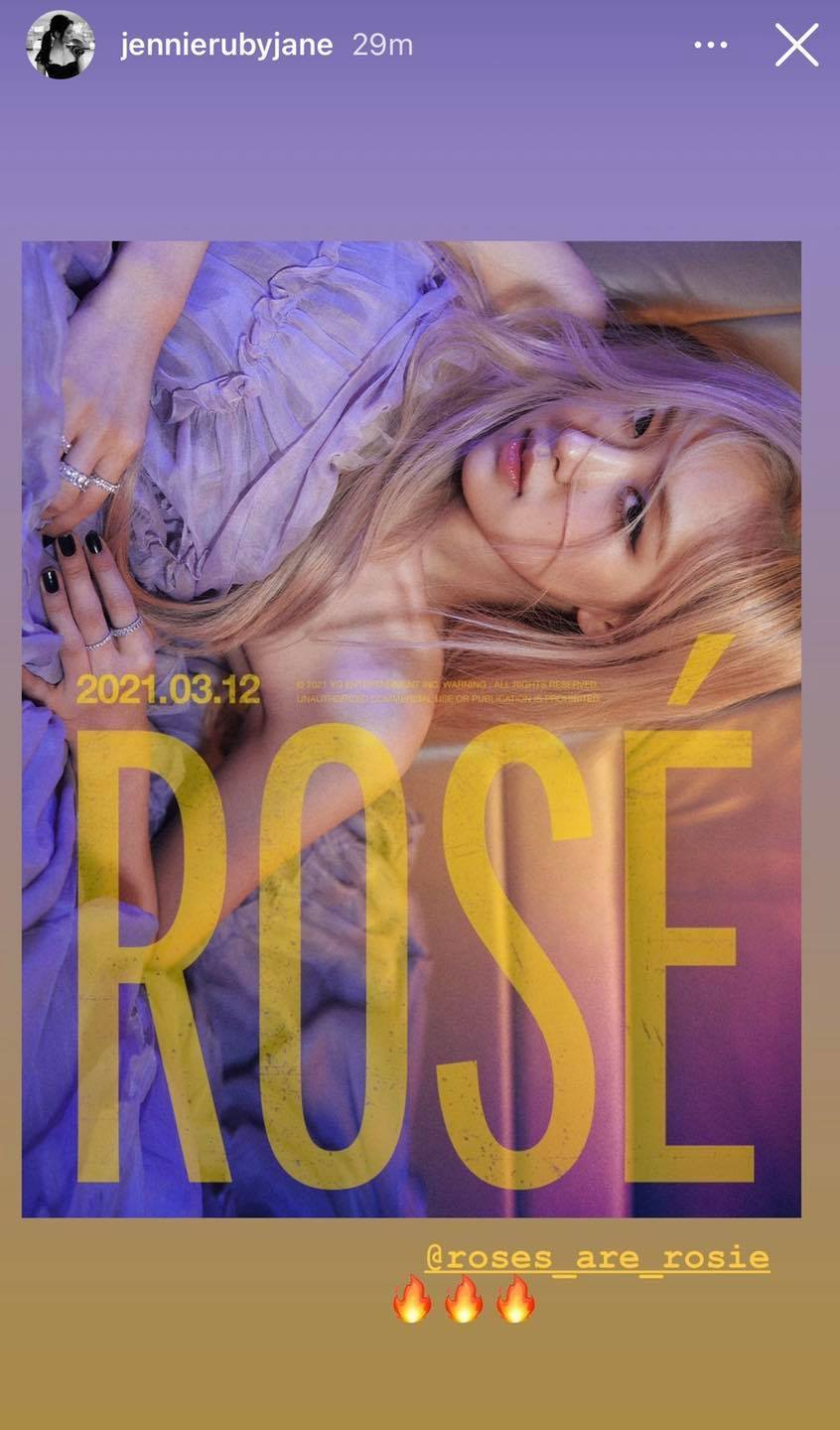  
Nữ idol đăng tải bài viết đầu tiên sau hẹn hò, chúc mừng Rosé. (Ảnh: Chụp màn hình)