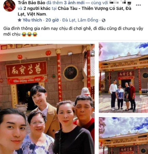  
BB Trần khoe ảnh đi du lịch cùng gia đình. (Ảnh: Facebook)