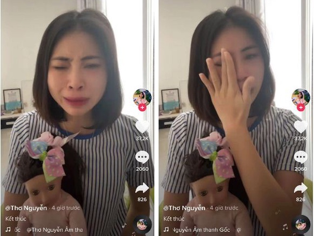  
Thơ Nguyễn lên tiếng, khóc xin lỗi sau đoạn clip gây tranh cãi. (Ảnh: Chụp màn hình)