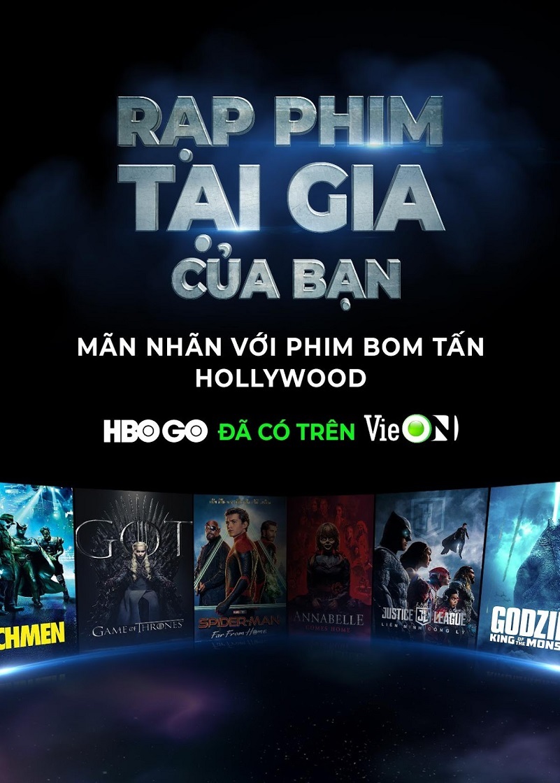 HBO GO chính thức ra mắt trên ứng dụng VieON