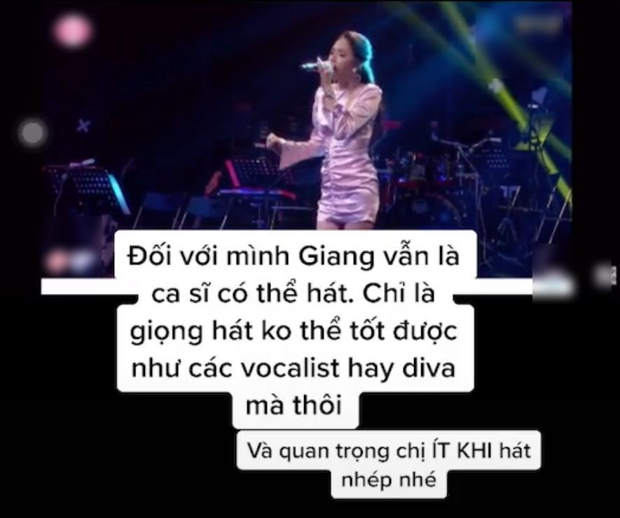 
Với nhiều khán giả, Hương Giang vẫn là một ca sĩ hát ổn. (Ảnh: Chụp màn hình)