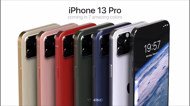  
iPhone 13 Pro với những màu sắc dự kiến sắp ra mắt. (Ảnh: 4RMD)