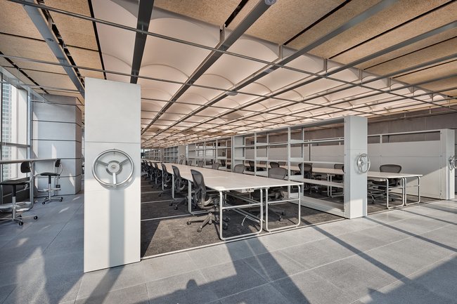  
Không gian bên trong tòa nhà văn phòng mới của HYBE. (Ảnh: Twitter)
