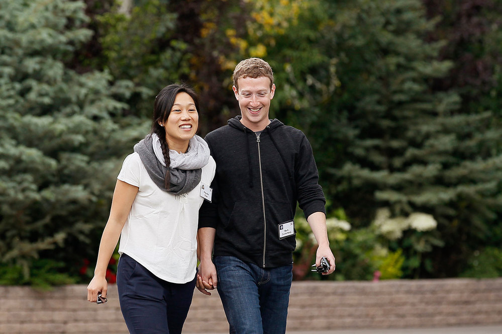  
Mark Zuckerberg và người vợ Priscilla Chan. (Ảnh: inc)