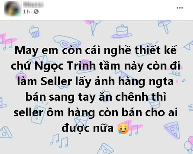  
Netizen tố Ngọc Trinh mượn ảnh của người bán hàng khác. (Ảnh: Chụp màn hình)