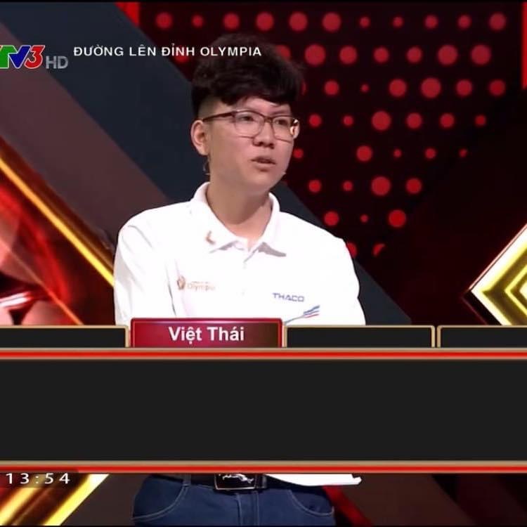  
Việt Thái - cậu nam sinh xuất sắc giành 160 điểm ở phần thi Tăng tốc. (Ảnh cắt từ clip)