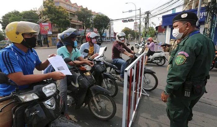  
Campuchia phong tỏa phòng dịch. (Ảnh: Khmertimeskh)