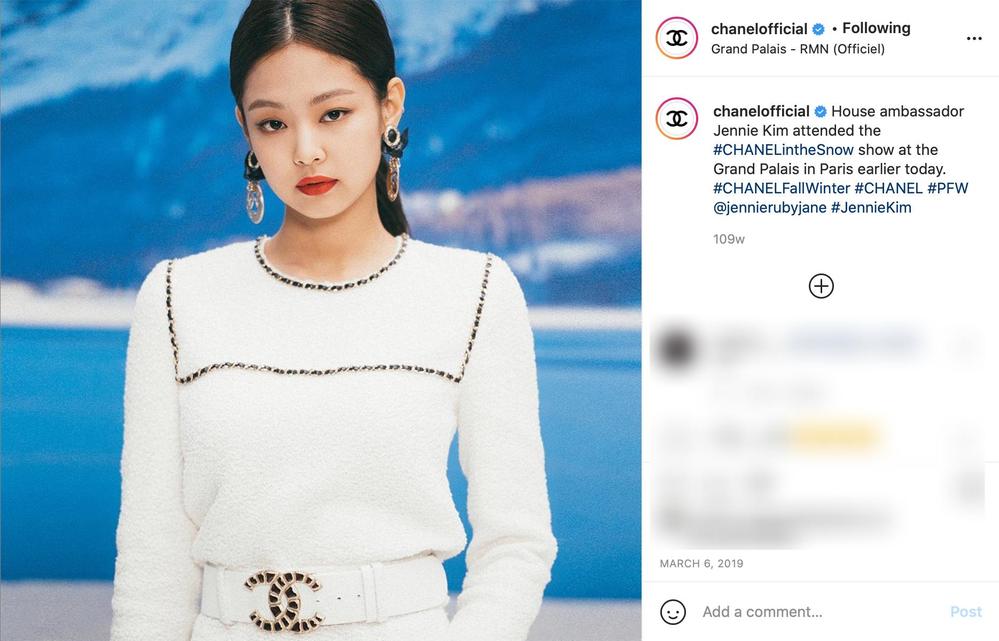  
Bài đăng đầu tiên Chanel tuyên bố danh phận House Ambassador của Jennie khiến giới thời trang bùng nổ. (Ảnh: Chụp màn hình)