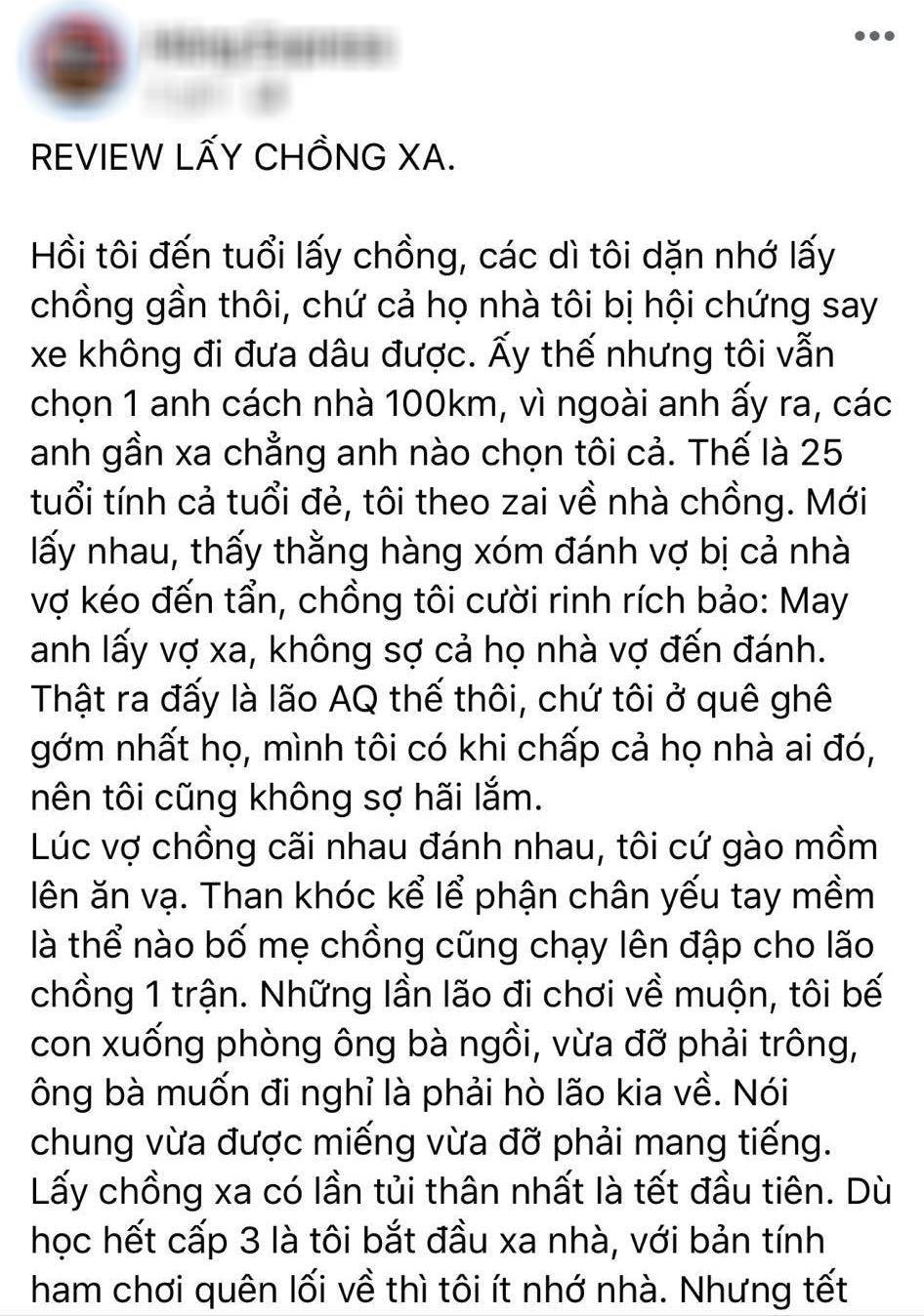  
Nguyên văn bài đăng của cô gái. (Ảnh chụp màn hình)