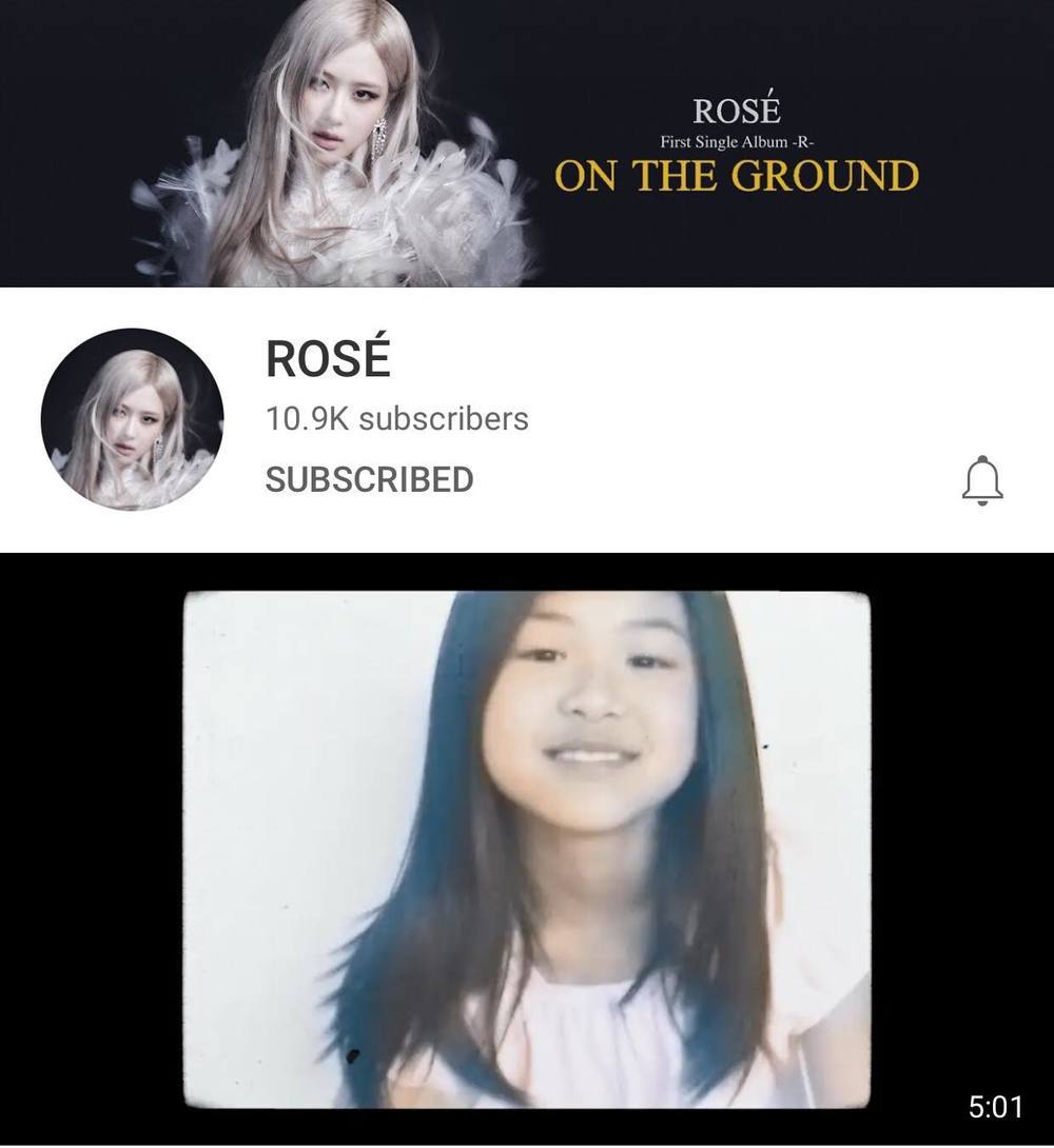  
Rosé giữ lời hứa, công bố kênh YouTube riêng mang tên chính mình vào ngày 18/3. (Ảnh: Chụp màn hình)