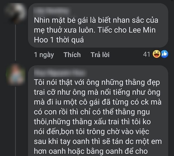  
Những bình luận ác ý nhắm vào Bạch Lan Phương và con gái riêng. (Ảnh: Facebook nhân vật)