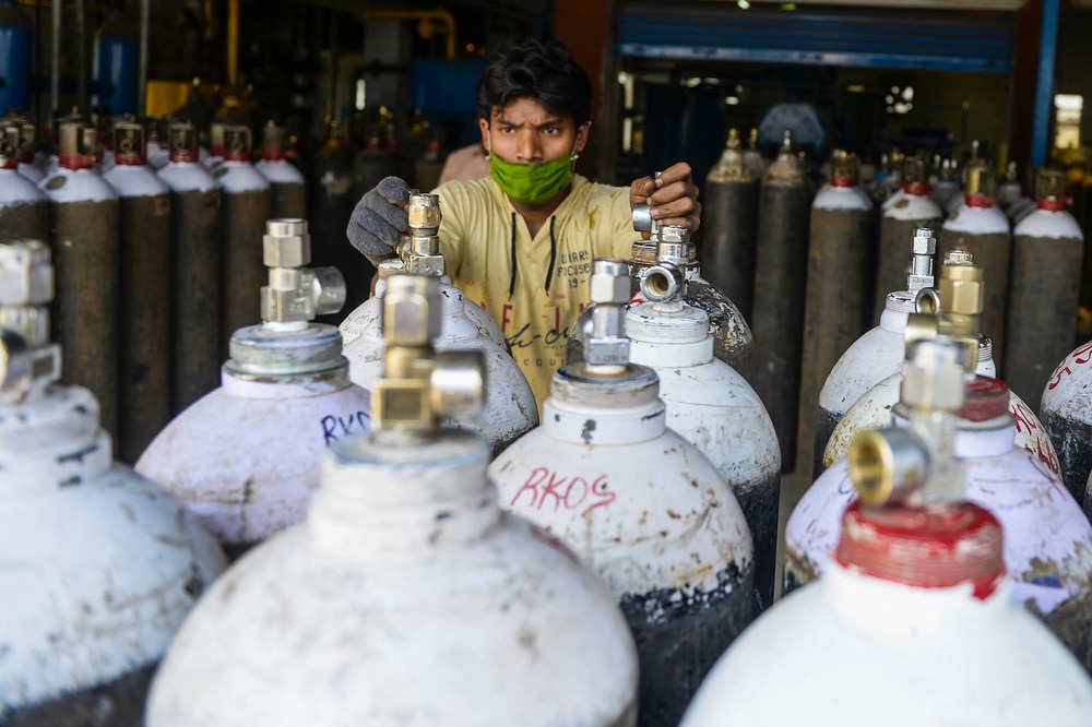  
Oxy đang vô cùng khan hiếm ở Ấn Độ. (Ảnh: The Hindu)