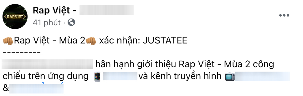  
Rap Việt mùa 2 xác nhận JustaTee sẽ tham gia. (Ảnh: Chụp màn hình) - Tin sao Viet - Tin tuc sao Viet - Scandal sao Viet - Tin tuc cua Sao - Tin cua Sao