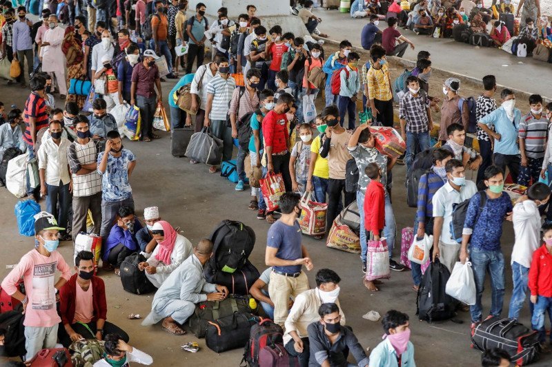  
Quang cảnh đông đúc tại một nhà ga của Ấn Độ. (Ảnh: Antaranews)