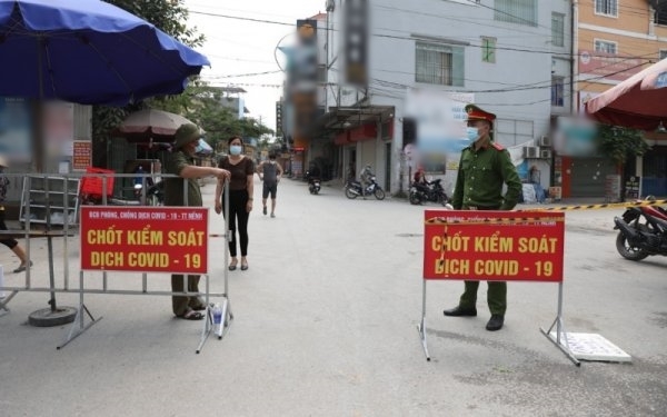  
Huyện Việt Yên ở Bắc Giang bị phong tỏa. (Ảnh: Nhân Dân)