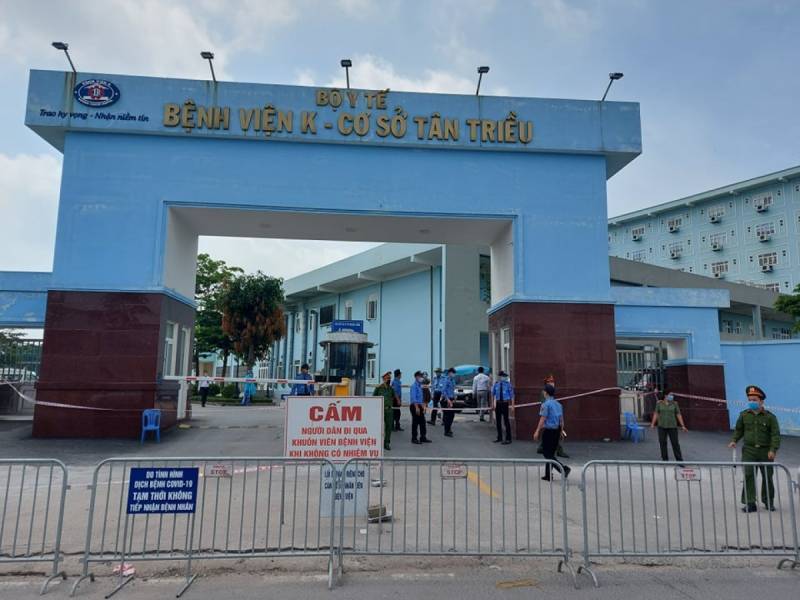  
Bệnh viện K cơ sở 3 Tân Triều (Hà Nội) là một trong những ổ dịch hiện nay. (Ảnh: Nhân Dân)