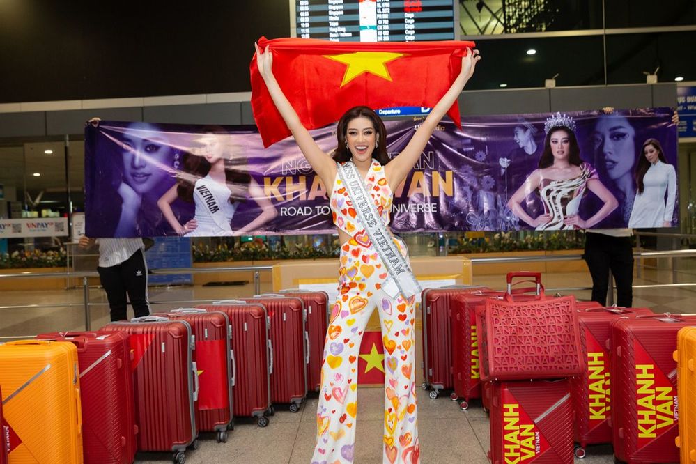  
Khánh Vân đã có mặt tại Mỹ để tham gia Miss Universe. (Ảnh: Facebook nhân vật)