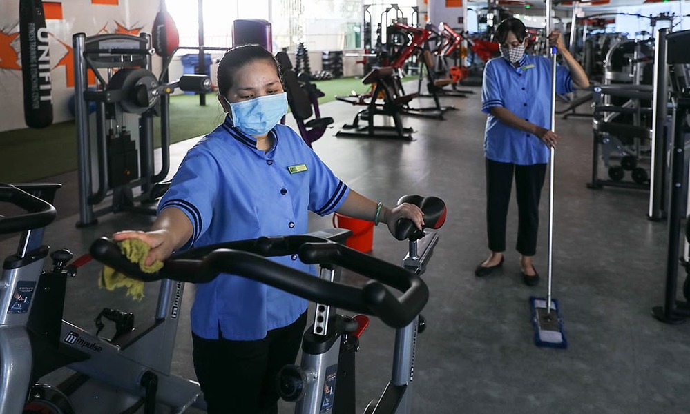  
Phòng gym trên địa bàn thành phố Hà Nội cũng sẽ tạm đóng cửa. (Ảnh: VTC)