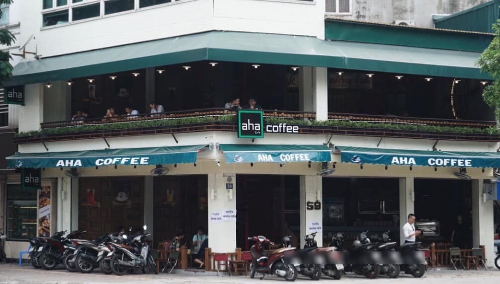  
Aha Coffee - nơi có liên quan đến ca Covid-19. (Ảnh: Aha Coffee)