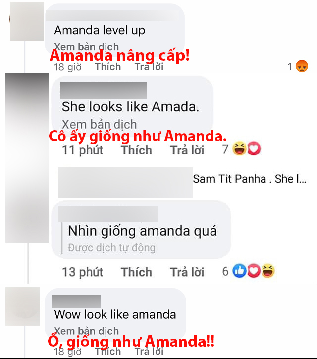  
Nhiều bình luận khiếm nhã khi so sánh Kim Duyên giống Amanda Obdam của cư dân mạng Thái Lan. (Ảnh: Chụp màn hình)