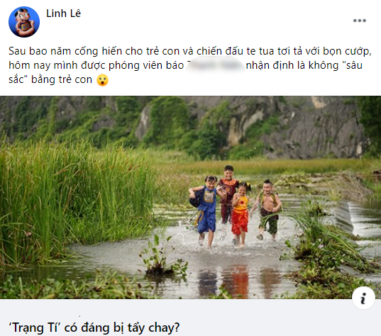  
Họa sĩ Lê Linh gọi Ngô Thanh Vân cùng những người tranh chấp trước đó với ông là "bọn cướp"? (Ảnh: Facebook nhân vật)
