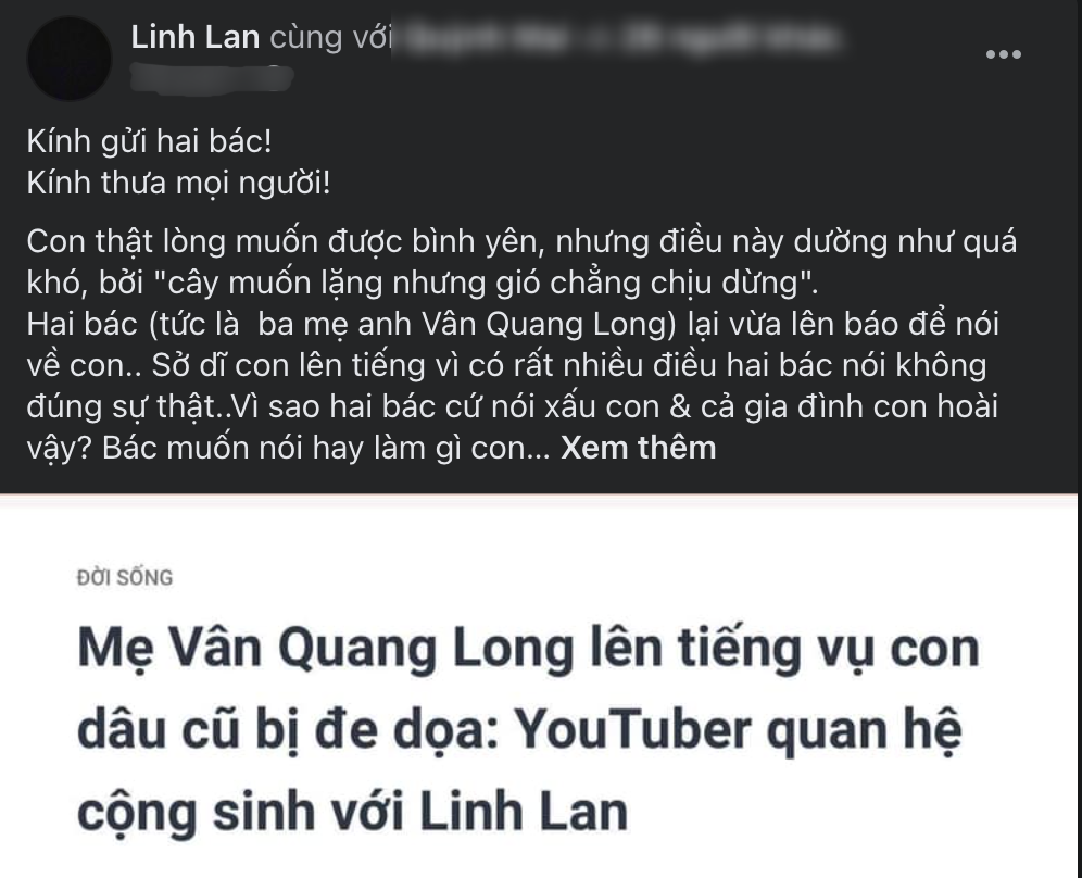  
Bài phản bác của Linh Lan trước nghi vấn bị cho rằng cấu kết với YouTuber làm chuyện xấu. (Ảnh chụp màn hình) - Tin sao Viet - Tin tuc sao Viet - Scandal sao Viet - Tin tuc cua Sao - Tin cua Sao