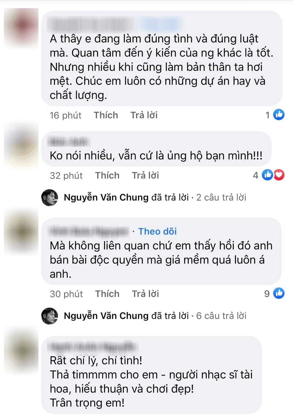  
Khán giả khen ngợi Nguyễn Văn Chung vì hành động ngay thẳng. (Ảnh: Chụp màn hình)