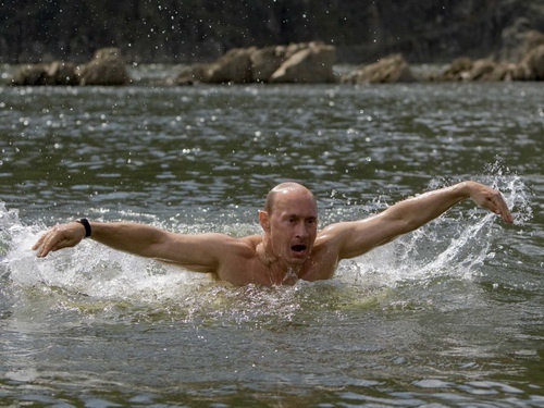  
Ông Putin sỡ hữu cơ bắp nhiều thanh niên trẻ phải ao ước. (Ảnh: RIA Novosti)