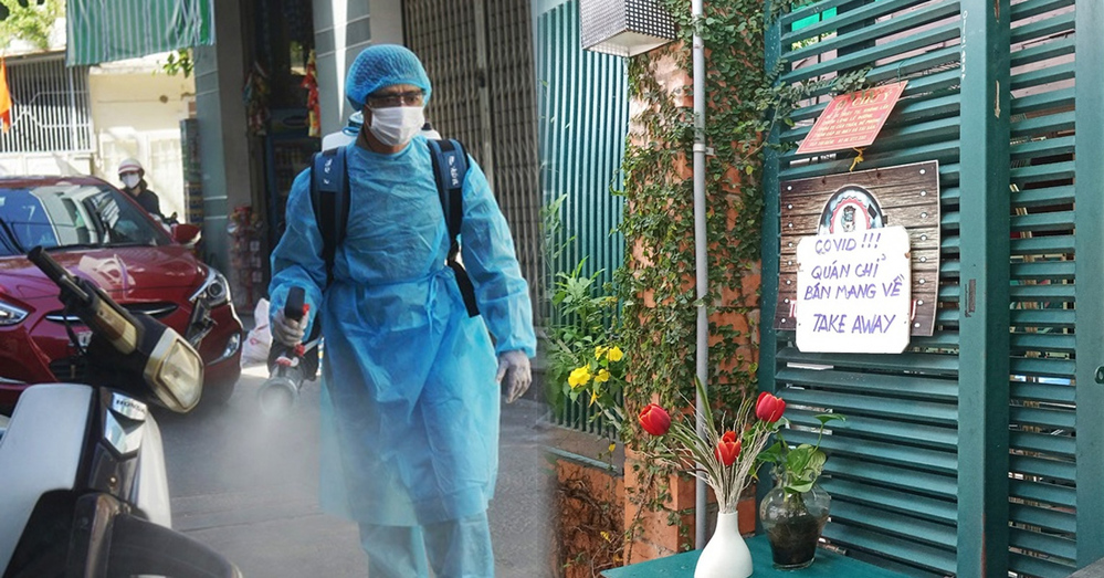  
 Công tác phun tiêu độc khử trùng tại khu vực có người nhiễm Covid-19. (Ảnh: Nhân Dân)