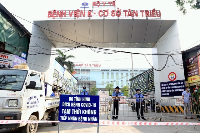  
Bệnh viện K cơ sở Tân Triều ngừng tiếp nhận bệnh nhân. (Ảnh: Dân Trí)