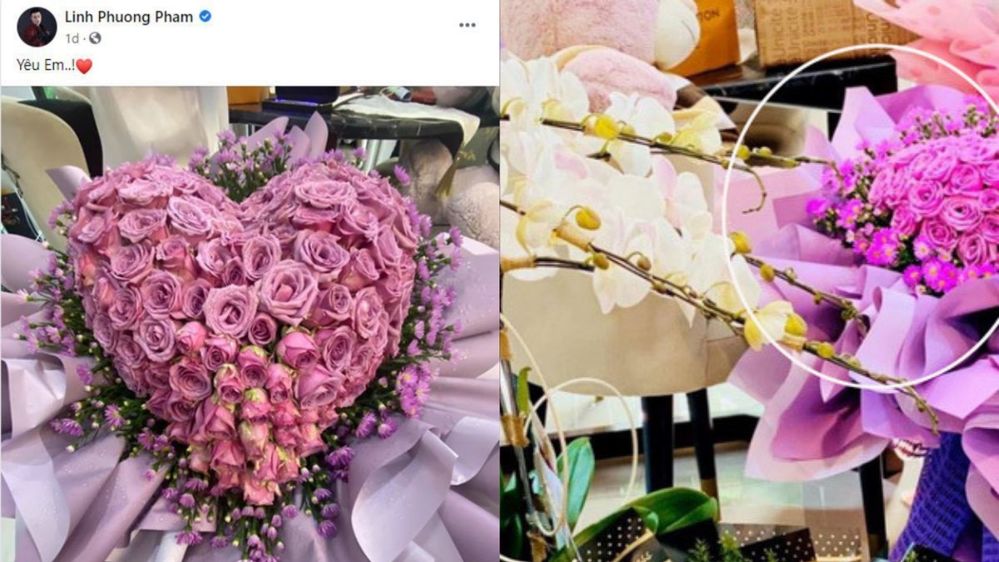  
Bó hoa tặng người yêu của TiTi được cho là xuất hiện trong sinh nhật Nhật Kim Anh. (Ảnh: Chụp màn hình) - Tin sao Viet - Tin tuc sao Viet - Scandal sao Viet - Tin tuc cua Sao - Tin cua Sao