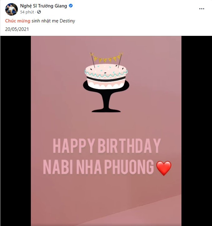  
Cuối đoạn clip là dòng chữ: "Happy Birthday Nabi Nhã Phương" cùng icon trái tim. (Ảnh: Chụp màn hình)