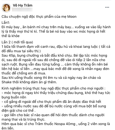 Võ Hạ Trâm hốt hoảng vì ngộ độc thực phẩm khi mang thai ...