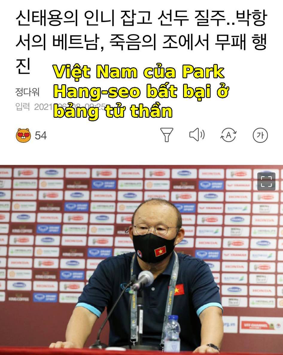  
Báo Hàn đưa tin về trận đấu. ( Ảnh: Sports)